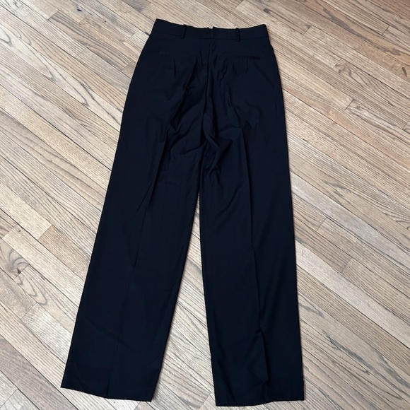 The Frankie Shop Gelso Pleated Black Trousers Pants Size M - Picture 9 of 9